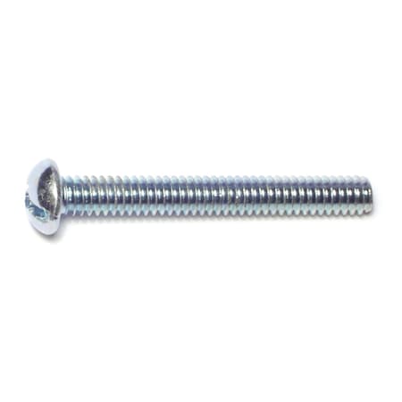 Midwest Fastener 1/4"-20 x 2 in Phillips Round Machine Screw, Zinc Plated Steel, 20 PK 63615